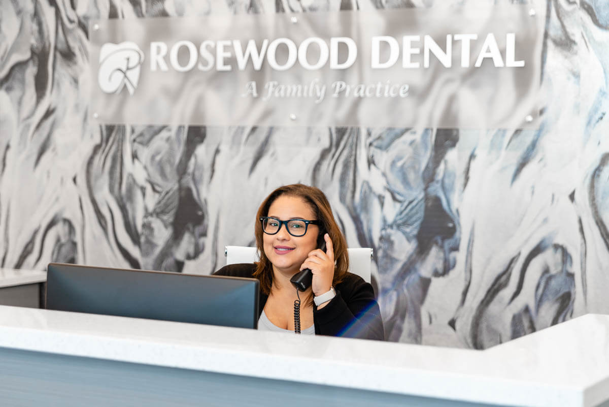 Receptionist at Rosewood's front desk